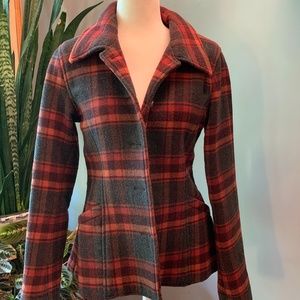 Aventura Wool Blend Plaid Jacket coat small
